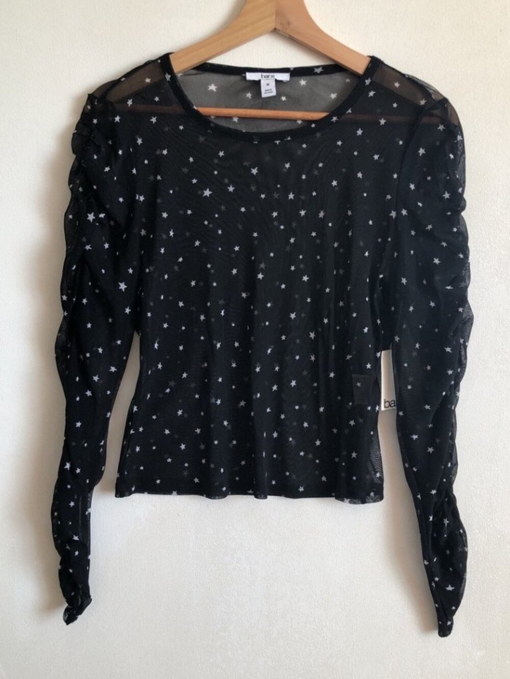 NWT sheer long sleeve top